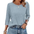 thumbnail image 5 of WIHOLL Long Sleeve Shirts for Women Lightweight Crew Neck Sweaters Fall Womens Tops Dressy Casual Fall Clothes, 5 of 10