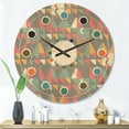 thumbnail image 2 of Designart 'Abstract Retro Design XVII' Mid-Century Modern Wood Wall Clock, 2 of 5