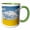 Green/White, variant on 3drose, Denmark, Jutland, Odum, Blooming Rapeseed Field in Spring, 11oz Two-tone Yellow Mug