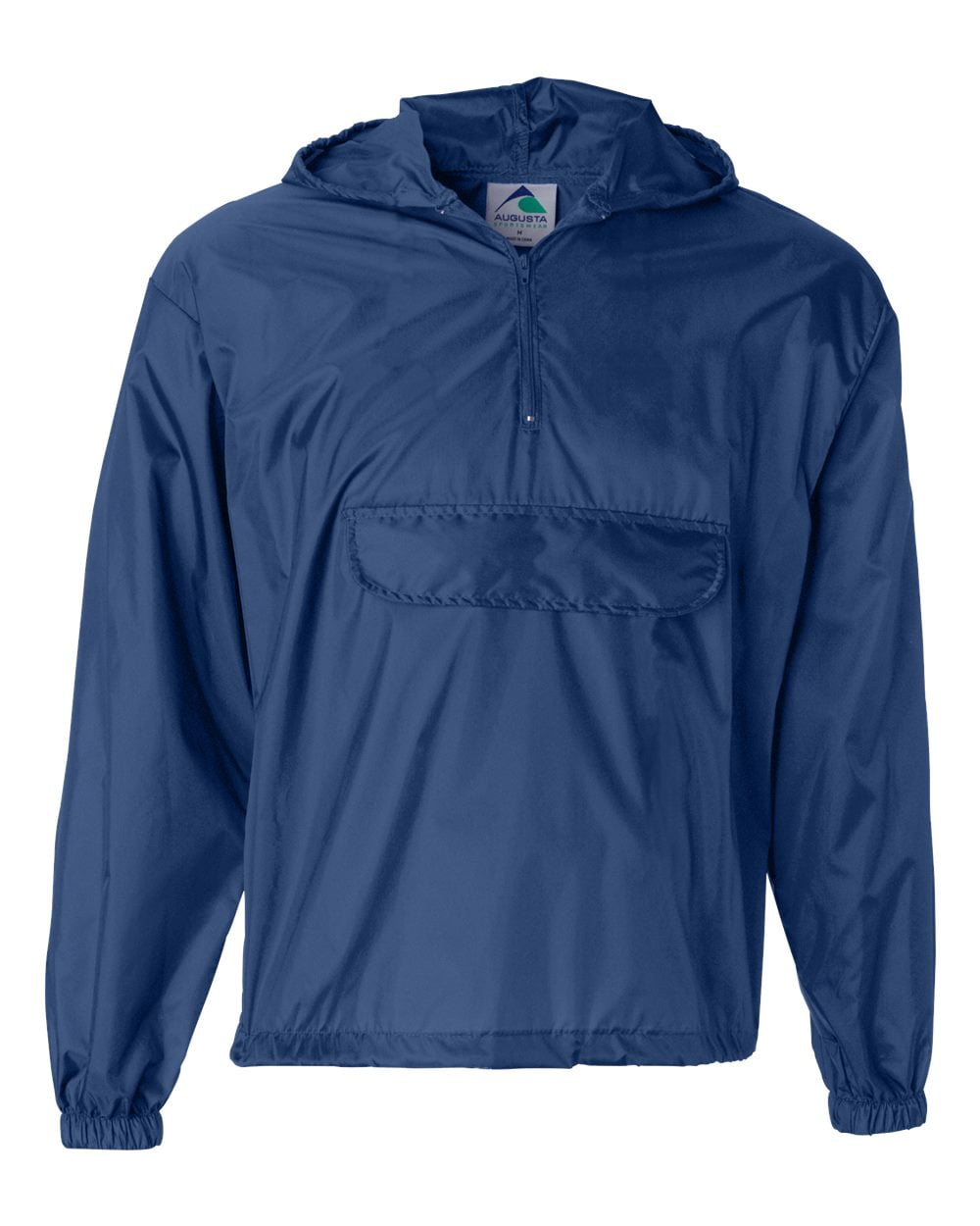 Club Sports Packable Half-Zip Pullover Jacket Size S-3XL Hooded Rain Coat Jumper 