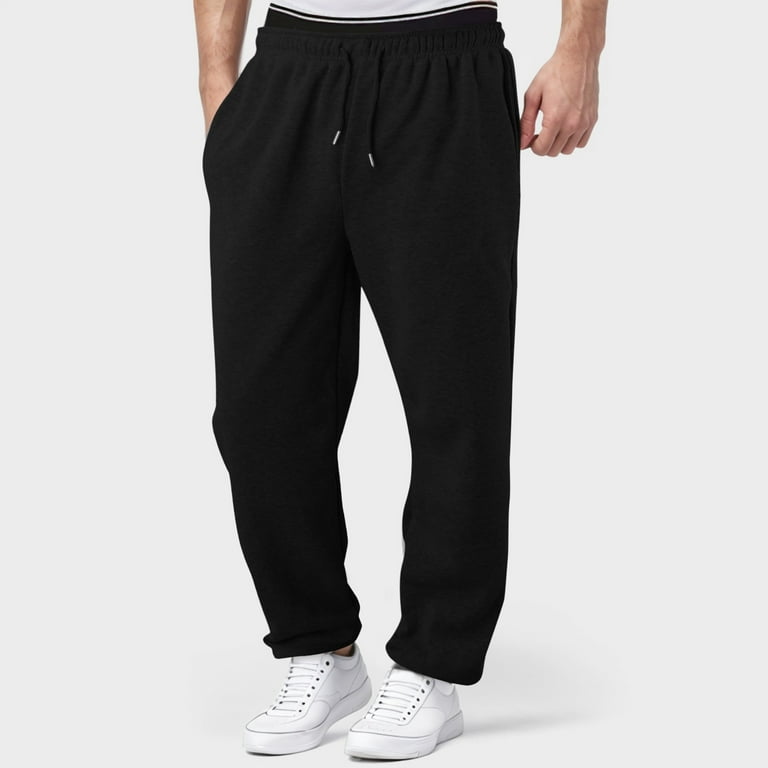 Fleece lined sweatpants mens discount