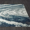 thumbnail image 3 of Luxe Weavers Abstract Wavy Marble Swirl Blue 8x10 Area Rug, Stain-Resistant Carpet, 3 of 8