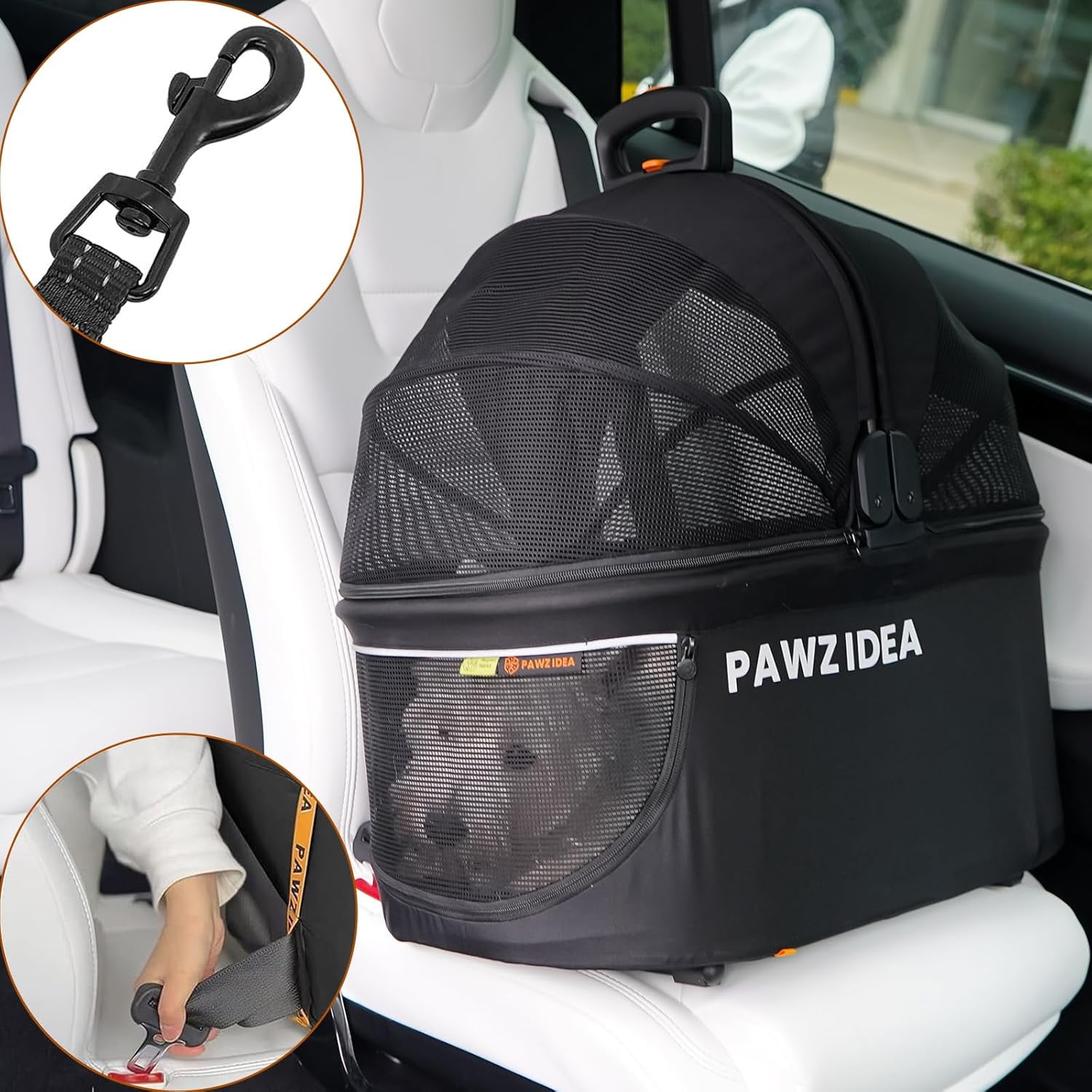 PAWZIDEA Pet Stroller 4 in 1, Dog Strollers for Small/Medium Dogs