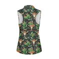 thumbnail image 2 of Whosucclay Skull Cactus Print Womens Golf Shirt for Ladies, Durable Sleeveless Ladies Golf Shirts for Outdoor Sports XS - 2XL, 2 of 8