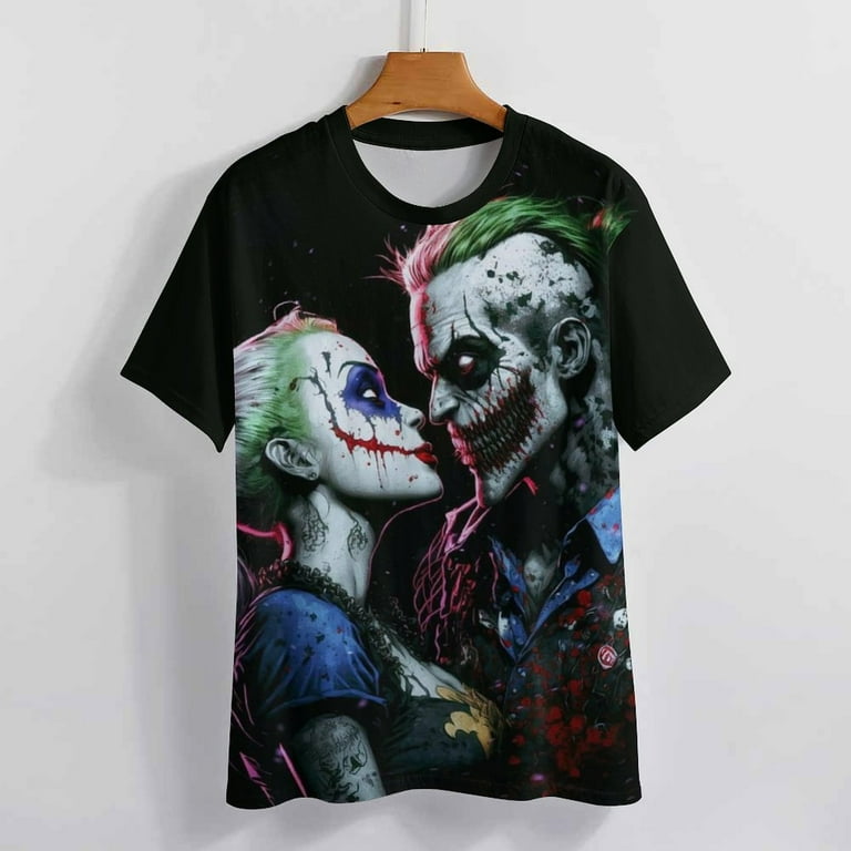 Joker & Harley Quinn Tシャツ Harley Quinn Joker Animated Youth Unisex T-Shirt Crewneck