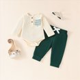 thumbnail image 2 of HCNTES Baby Boy Winter Clothes Baby Boy Outfits Knit Long Sleeve Lapel Button Down Pocket Romper With Pocket Solid Color Trousers Autumn Clothes, 2 of 7