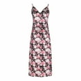 thumbnail image 6 of IROINNID Sleeveless V-Neck Dress For Women Fashion Summer Casual Backless Floral Top Camis Dress Prints Below The Knee Sundress, 6 of 9