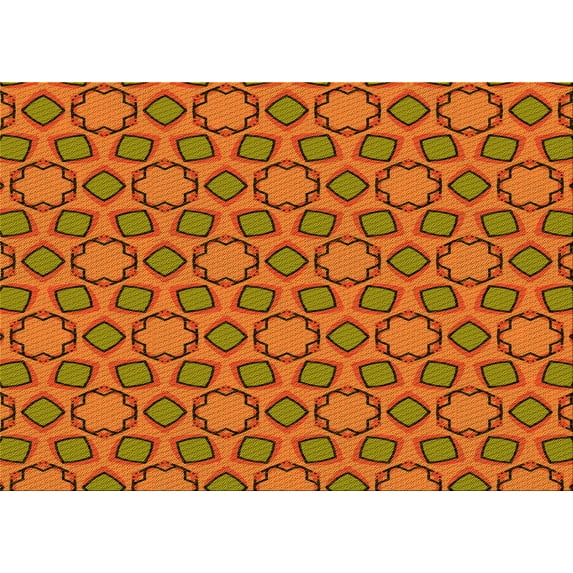 Ahgly Company Machine Washable Indoor Rectangle Transitional Red Area Rugs, 5' x 8'