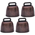 thumbnail image 4 of 4Pcs Light Brown Iron Cow Bell for Pet Accessories Loud Cow Bells, 4 of 9