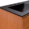 thumbnail image 5 of Wall Mount Double Sink Vanity Cabinet, Cherry Black, Melamine Wood , Hotel Bedroom Bathroom, Modern Contemporary HB34112, 5 of 10