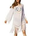 Open Front Swimsuit Cover Ups for Women Hollowed Out Beach Sunscreen
