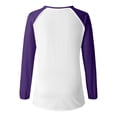 thumbnail image 4 of MHFRRA Camiseta de Manga Larga con Cuello En V y Estampado de La Bandera de Canadá para Mujer Púrpura, 4 of 4
