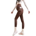 thumbnail image 2 of hengsof Women's Maternity Leggings with Pockets Over The Belly,Pregnancy Yoga Pants Activewear Workout Leggings, 2 of 7
