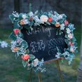thumbnail image 4 of Guirnalda de peonías de rosas de seda, flores artificiales, hojas de eucalipto, vides, plantas para arco de boda, decoración de mesa, 1,7 M, 4 of 4
