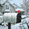 thumbnail image 2 of Winter Magnetic Mailbox Cover Large Snowy Forest Mailbox Wrap Pine Tree Snowflake Nature Landscape Mail Post Letter Box Cover for Christmas Holiday Garden Yard Decor Oversized 25.5" x21", 2 of 6