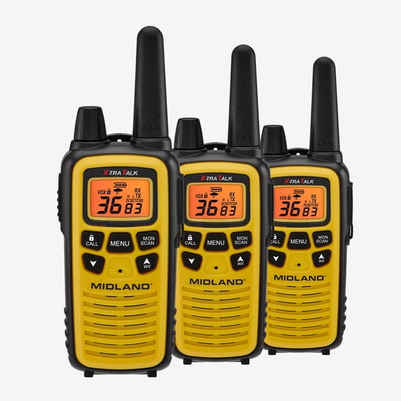 LXT630X3VP3 FRS License-Free Walkie Talkie 3-Pack Yellow