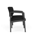 thumbnail image 4 of Lesro Lenox Steel Polyurethane 2-Seat Waiting Room Guest Reception Chair in Charcoal/Black, 4 of 5