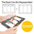 thumbnail image 4 of Yayeee Rocker Switch Wall Plate 2-Gang 4.7"x4.6" Home Decorative Outlet Cover, Floral Garden, 4 of 6