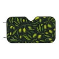 thumbnail image 4 of Uemuo Green Branch Olive Pattern Accordion Car Windshield Sun Shade, Foldable Reflective Sun Visor for Car, Reflector Windshield Sunshade-Medium, 4 of 7