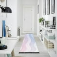 thumbnail image 4 of Yayeee Runner Rug for Bedroom 2'x6' Machine Washable Hallway Non Slip Mat, Light Blue Gradient, 4 of 8