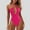 Hot Pink, variant on Trendsetting Women's Monokini Swimsuit with Cut Out Backless Design for Stylish Beachwear and Pool Parties