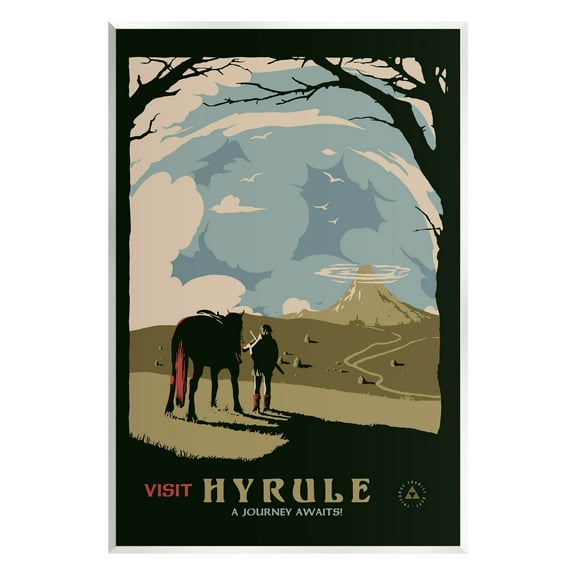Stupell Industries Visit Hyrule Fantasy Wildlife Character Graphic Art Unframed Art Print Wall Art, Design by Matheus Lopes Castro