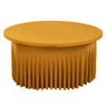 thumbnail image 6 of BalsaCircle 6 feet Gold Wavy Spandex Fitted Round Tablecloth Table Skirt Reception Catering Dining Table Linens, 6 of 8