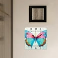 thumbnail image 3 of 14 Inch Wall Clock Battery Operated Square Clock Decorative for Office, Kitchen, Outdoor, Living Room，Tropical Butterfly Elegant Design, 3 of 4