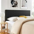 thumbnail image 4 of Pemberly Row Weave Vegan Leather King Headboard in Walnut Black, 4 of 8