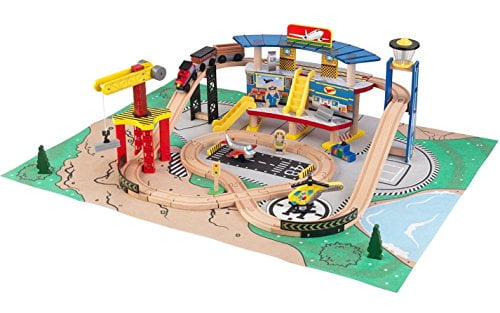 kidkraft transportation station train set