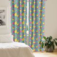 thumbnail image 2 of Ambesonne Flower Curtains, Retro Roses on Stripes, Pair of 28"x84", Multicolor, 2 of 5