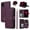 Deep Purple, variant on Furiet Argyle Wallet Case for T-Mobile Revvl V 4G with Wrist/Shoulder Strap, Card Slots Flip Zipper Purse Stand Cell Phone Cover for Tmobile T Mobile TMRVL4G LTE 2021 6.52" Women Girls Deep Purple