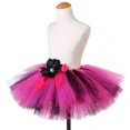 thumbnail image 5 of Falda de tul de bruja para niñas con sombrero, minifalda de tul mullida de color negro y rosa intenso para niñas, traje de tutú para niños, disfraz de fiesta de Halloween para niños, 5 of 5