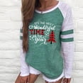 thumbnail image 2 of Camisas Navideñas Para Mujer, Camisetas de Manga Larga, Blusa Pulóver Fruncida de Cuello Redondo Con Estampado de Moda Erógena Informal Odeerbi ODB199523, 2 of 5