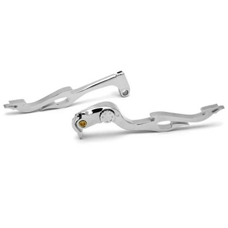 - Krator 2005-2010 Suzuki GSXR 600 750 1000 Billet Aluminum Chrome Brake and Clutch Flame Hand Grips Levers Left and Right One Pair Motorcycle