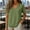 Green, variant on Women's Linen Short Sleeve Top Casual Loose Fit Blouse