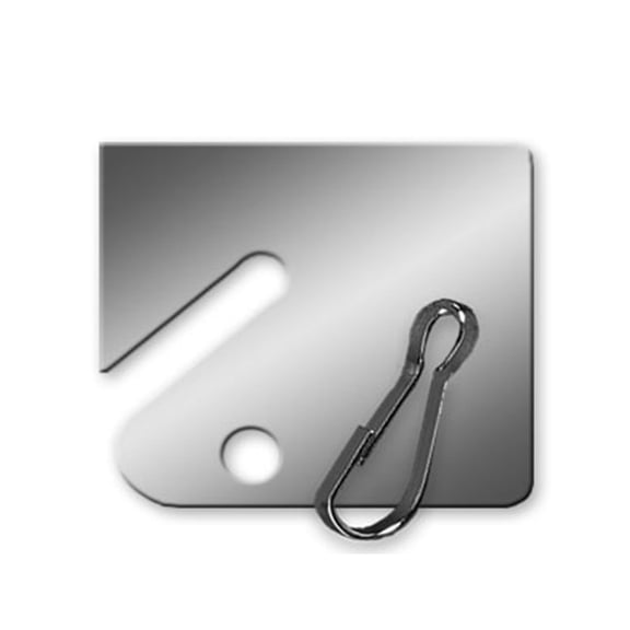 1-5/8 x 1-1/2 Aluminum Slotted Key Tag -Pack/25