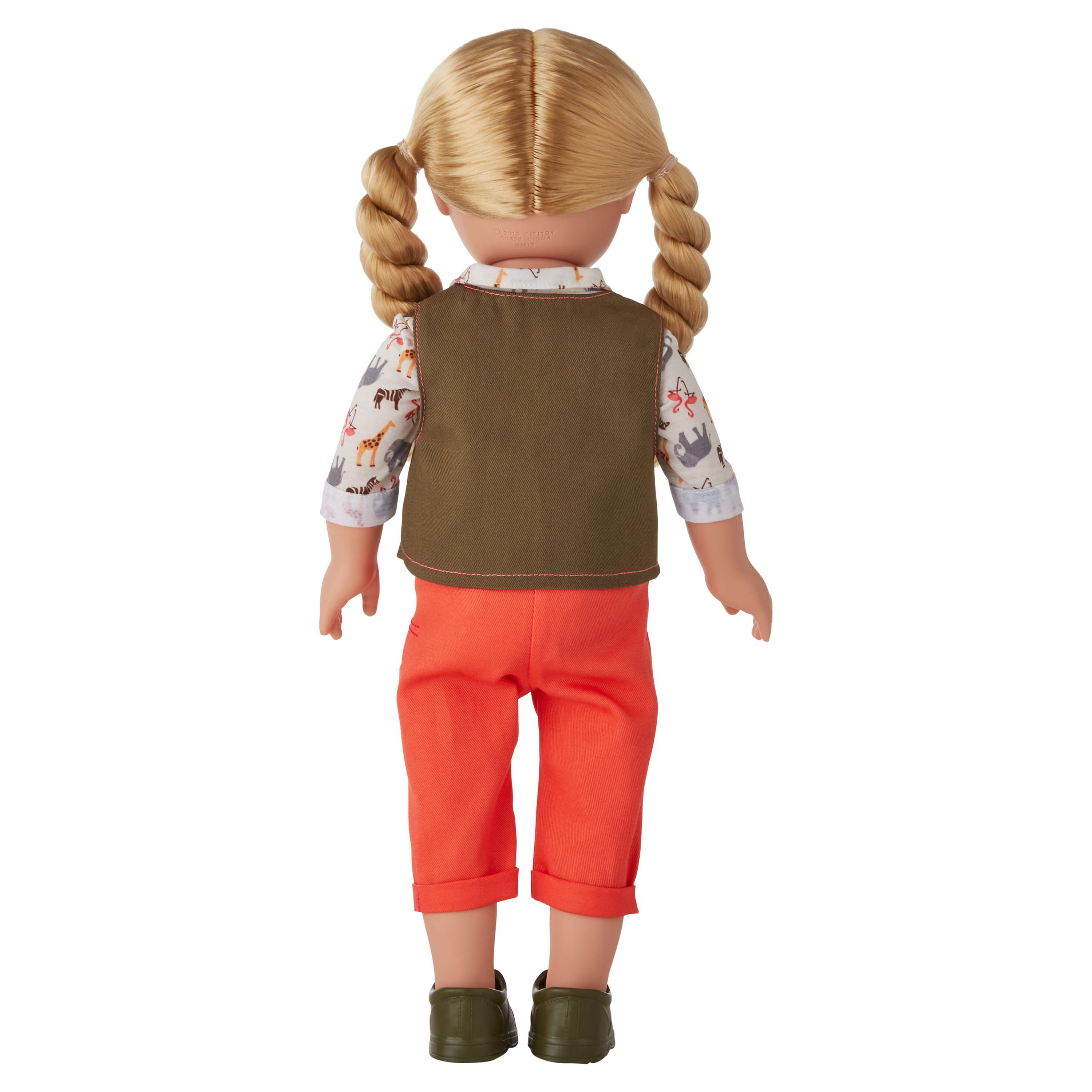 My Life As Poseable Zoologist 18" Doll, Blonde Hair, Gray Eyes, Light Skin Tone