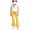 Yellow1, variant on Juorvia Girls 2 Piece Outfits Summer Loose Fitted Crew Neck T-Shirts Micro Flare Elastic Waist Pants(2-3 Years,Yellow1)