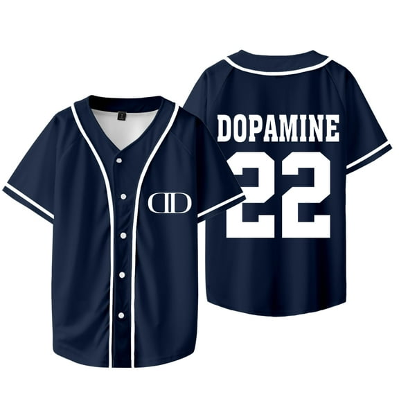 Lil Tecca Dopamine Baseball Jersey Women Men Fashion V-neck Short Sleeve T-Shirts