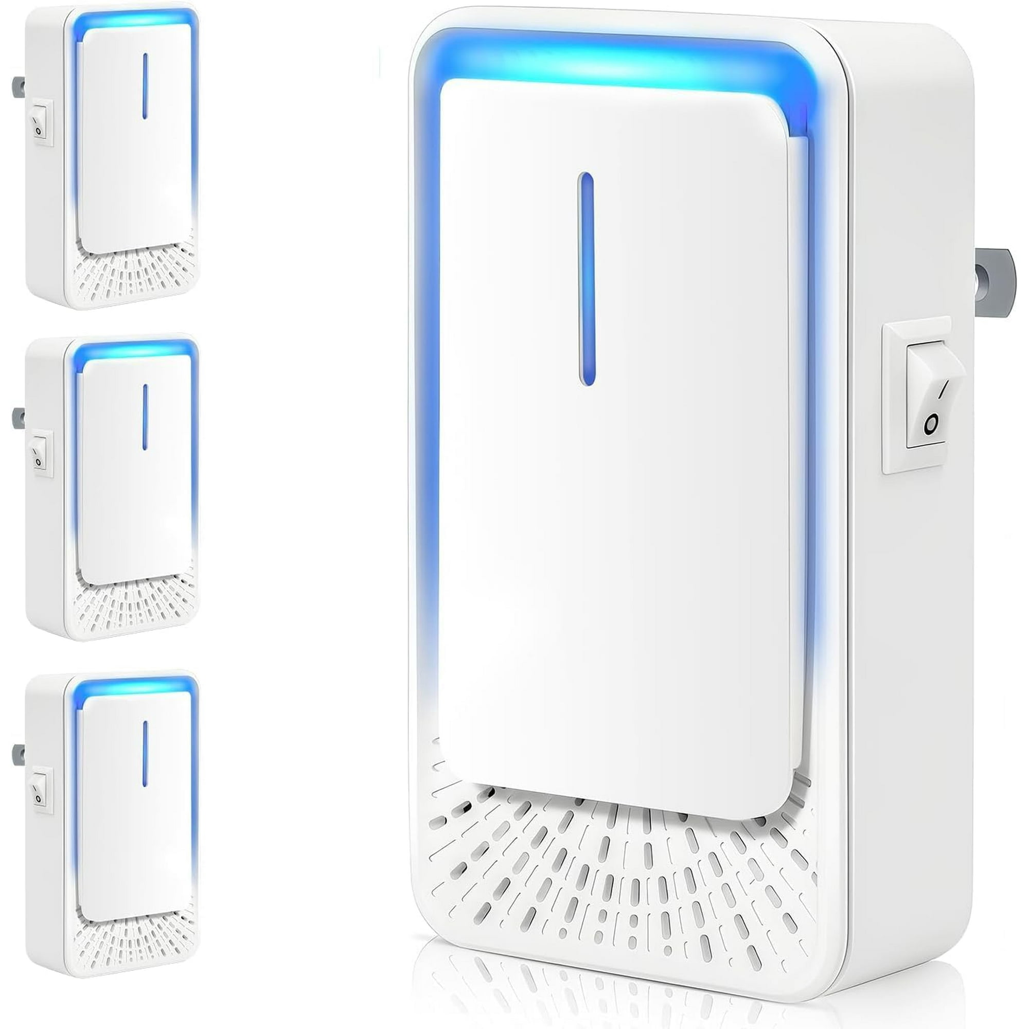 Wrongduck Plug In Air Ionizers, 4-Pack Negative Ion Air Purifier, Quiet Mini Plug-In Air Freshener for Home Bedroom Office Basement, Filter-Free Design