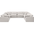 thumbnail image 4 of Meridian Furniture Indulge 140" Linen Fabric U-Shaped Modular Sectional in Cream, 4 of 10