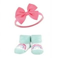 thumbnail image 3 of Hudson Baby Infant Girls Headband and Socks Giftset, Purple Rainbow, One Size, 3 of 5