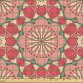 thumbnail image 2 of Ambesonne Pink Fabric by the Yard Upholstery, Ethnic Patterns Oriental Style, 1 Yard, Coral, 2 of 5