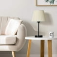 thumbnail image 3 of HAITRAL Contemporary Black Bedside Metal Table Lamp, Set of 2, 3 of 7