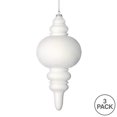 thumbnail image 2 of Vickerman M182411 10 Po. Ornement Finial Blanc Floqué 3 par Sac, 2 of 3