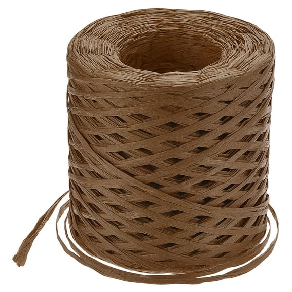 Uxcell Raffia Paper Craft Ribbon, 1/4 Inch 218 Yards Raffia String Packing Paper Twine, Brown