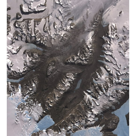 Les Vallées Sèches de McMurdo à l'Ouest du Son de McMurdo, Impression d'Affiche d'Antarctique (13 x 14)