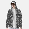 thumbnail image 2 of Vsdgher simple Imprimé Flocon de Neige Blanc Sweat à Capuche Adulte pour Hommes Femmes, Manches Longues Protection Solaire Chemises de Pêche pour Course Natation-TG, 2 of 7
