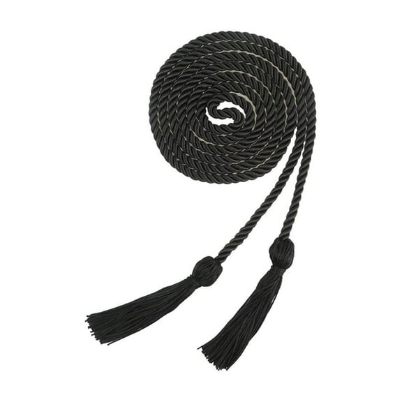 FASHOFT 2026 Graduation Cords 67 Inch Braided Honor Cord with Tassels for College Graduation Students Bachelor Master Doctor Grad Decor Black One Size